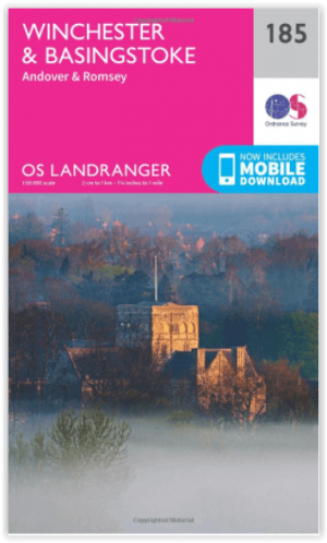 Wandelkaart 185 Winchester & Basingstoke - England - OSI