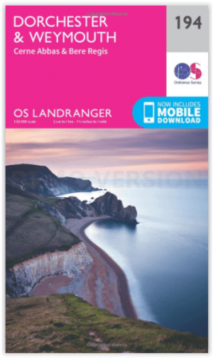 Wandelkaart 194 Dorchester & Weymouth- Dorset - OSI