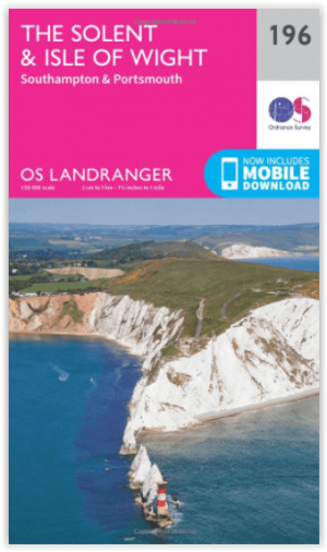 Wandelkaart 196 The Solent & Isle of Wight - OSI