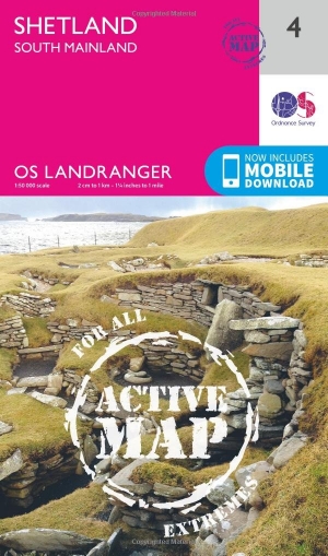 Wandelkaart 4 Shetland Islands - South Mainland - OSI