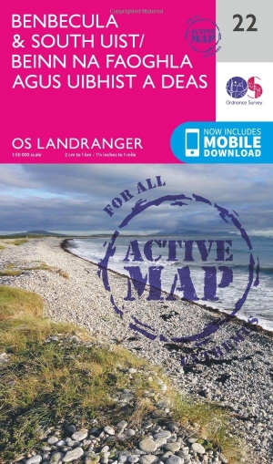 Wandelkaart 22 Benbecula & South Uist- Outer Hybrids - OSI