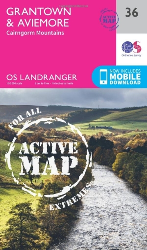 Wandelkaart 36 Grantown & Aviemore - Cairngorms NP - OSI
