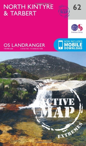 Wandelkaart 62 North Kintyre & Tarbert - Schotland - OSI