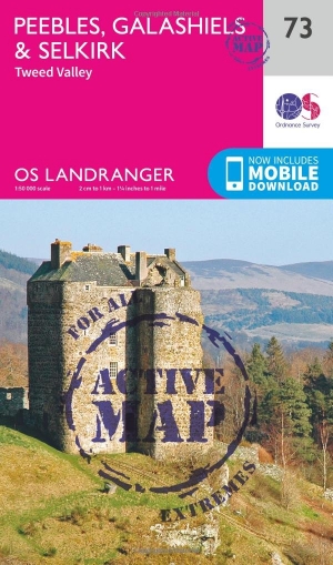 Wandelkaart 73 Peebles- Galashiels & Selkirk - Schotland - OSI