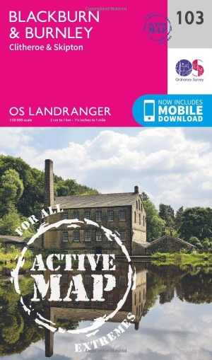 Wandelkaart 103 Blackburn- Burnley & Clitheroe - OSI