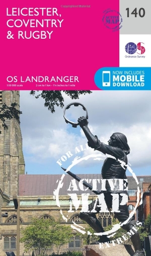 Wandelkaart 140 Leicester- Coventry & Rugby - OSI