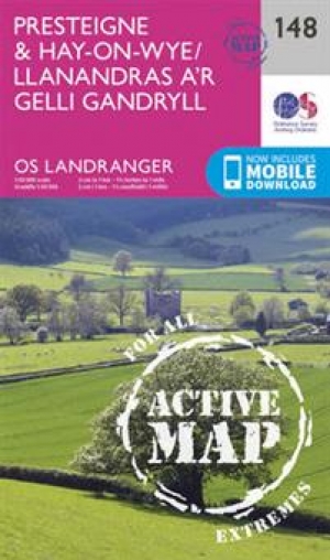Wandelkaart 148 Presteigne & Hay-on-Wye - S. Wales - OSI