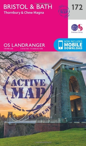Wandelkaart 172 Bristol- Bath & Thornbury- S.W. England - OSI