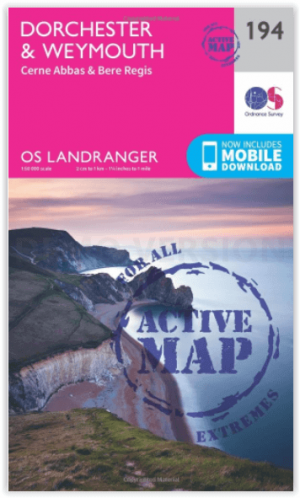 Wandelkaart 194 Dorchester & Weymouth- Dorset - OSI