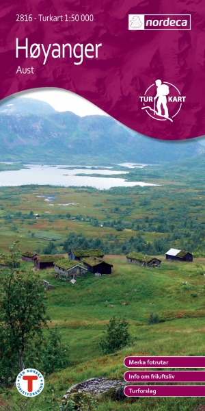 Wandelkaart 2816 Høyanger Aust- Sogn og Fjordane - Nordeca AS