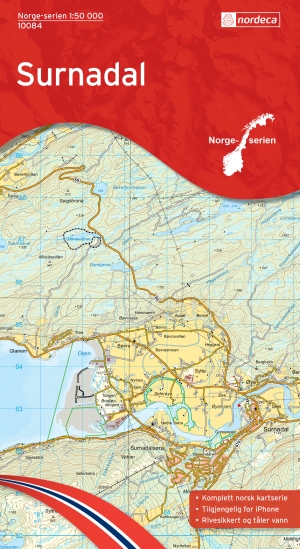 Wandelkaart 10084 Surnadal Møre og Romsdal - Nordeca AS