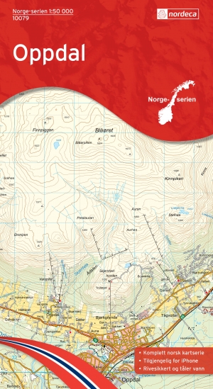 Wandelkaart 10079 Oppdal- Sør-Trøndelag - Nordeca AS