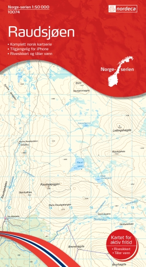 Wandelkaart 10074 - Raudsjøen- Oppland - Nordeca AS
