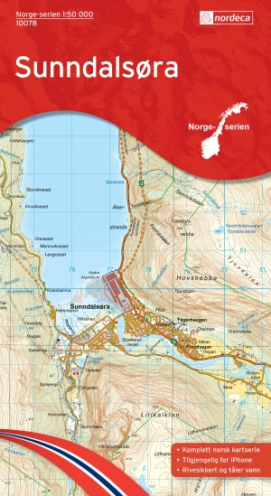 Wandelkaart 10078 Sunndalsøra Møre og Romsdal - Nordeca