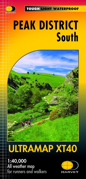 Wandelkaart XT40 Peak District Zuid England - Harvey Ultramaps
