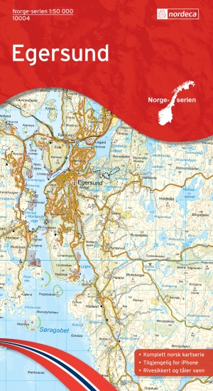 Wandelkaart 10004 Egersund- Rogaland - Nordeca AS