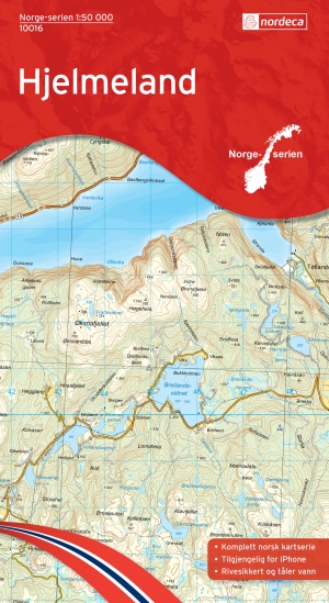 Wandelkaart 10016 Hjelmeland Rogaland - Nordeca AS