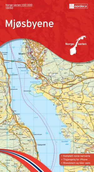 Wandelkaart 10050 Mjøsbyene Hedmark - Nordeca AS