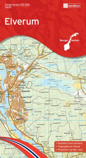 Wandelkaart 10051 Elverum- Hedmark - Nordeca AS