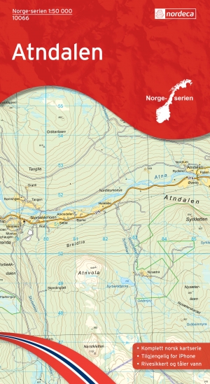 Wandelkaart 10066 Atndalen-Västra Götalands län - Nordeca