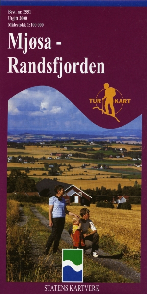 Wandelkaart 2551 Mjøsa-Randsfjorden- Oppland - Nordeca AS