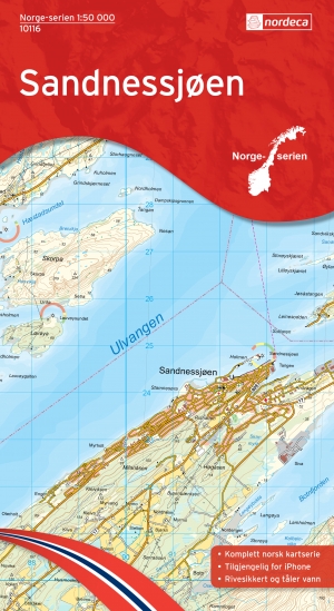 Wandelkaart 10116 Sandnessjoen Nordland - Nordeca AS
