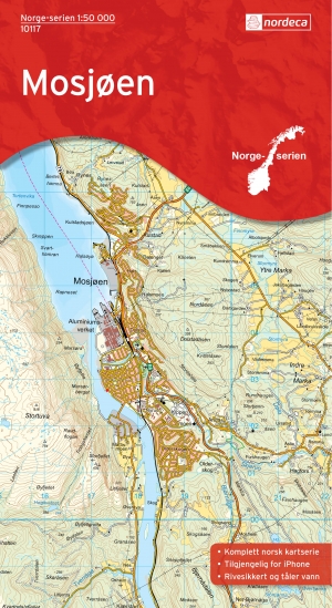 Wandelkaart 10117 Mosjoen Nordland - Nordeca AS