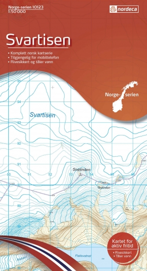 Wandelkaart 10123 Svartisen Nordland - Nordeca AS