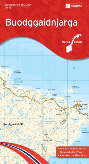 Wandelkaart 10178 Buodggaidnjarga Finnmark - Nordeca AS