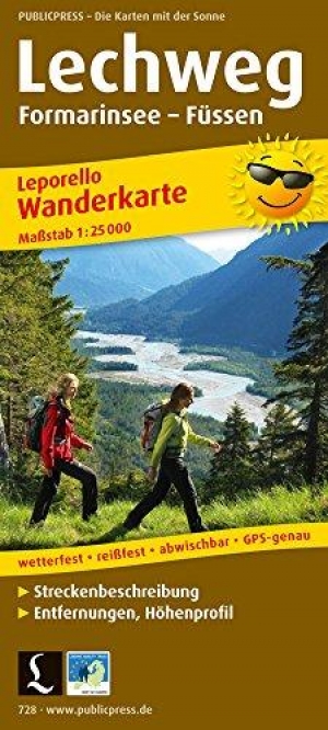 Wandelkaart 728 Lechweg Formarinsee tot Füssen- Publipress