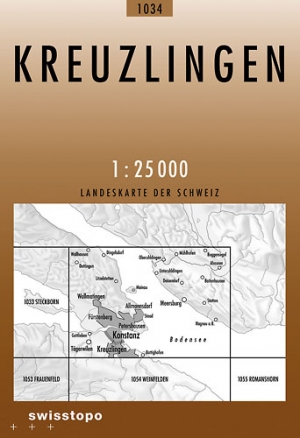 Wandelkaart 1034 Kreuzlingen Thurgau - Swisstopo