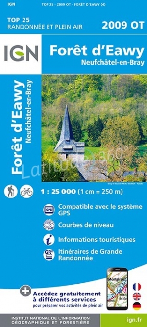 Wandelkaart 2009 OT Forêt d'Eawy & Neufchâtel-en-Bray - IGN