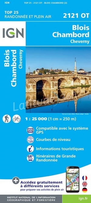 Wandelkaart 2121 OT Blois- Chambord & Cheverny - IGN