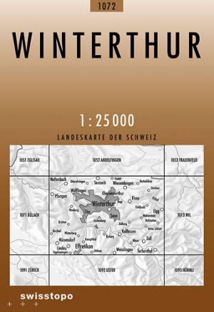 Wandelkaart 1072 Winterthur Zürich - Swisstopo