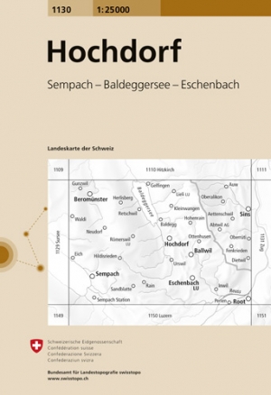 Wandelkaart 1130 Hochdorf Luzern Zwitserland - Swisstopo