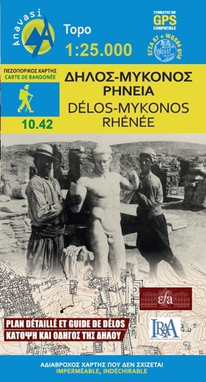 Wandelkaart 10.42 Delos Mykonos & Rheneia - Anavasi