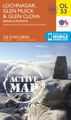 Wandelkaart OL53  Lochnagar Glen Muick & Glen Clova - OSI