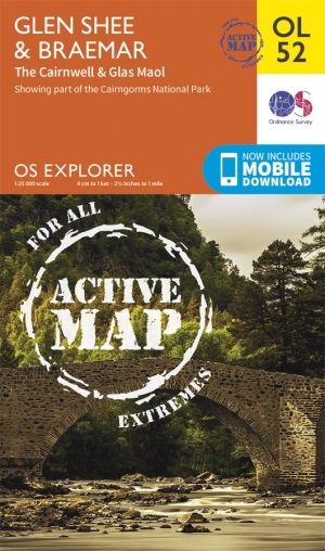Wandelkaart OL52 Glen Shee- Braemar & Cairnwell - OSI