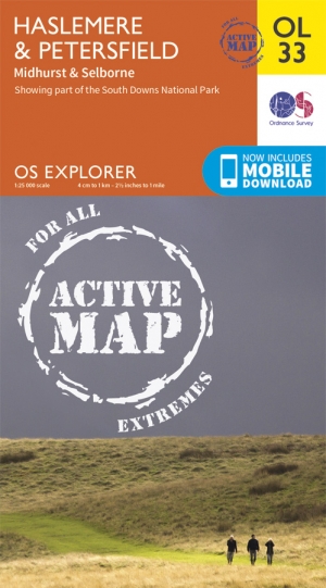Wandelkaart OL33 Haslemere- Petersfield & Midhurst - OSI