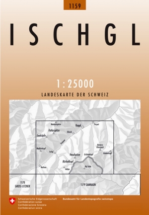 Wandelkaart 1159 Ischgk Tyrol Oostenrijk - Swisstopo