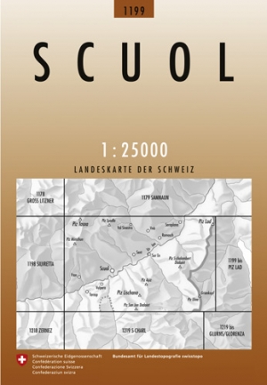 Wandelkaart 1199 Scuol Graubunden - Swisstopo