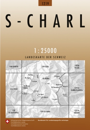 Wandelkaart 1219 Schar Graubunden - Swisstopo