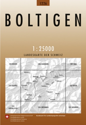 Wandelkaart 1226 Boltigen Bern Zwitserland - Swisstopo