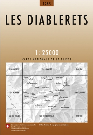 Wandelkaart 1285 Les Diablerets Wallis - Swisstopo