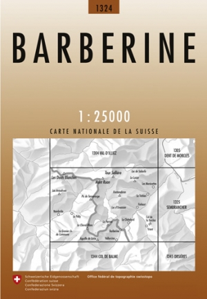 Wandelkaart 1324 Barberine Rhône-Alpes - Swisstopo