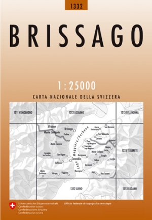 Wandelkaart 1332 Brissago Ticino Zwitserland - Swisstopo
