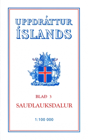 Wandelkaart 2 Saudlauksdalur Iceland - Ferdakort