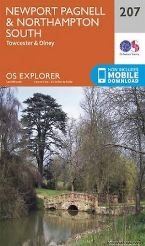 Wandelkaart 207 Newport Pagnell & Northampton - OSI