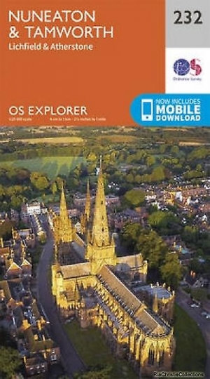 Wandelkaart 232 Nuneaton & Tamworth- Warwickshire - OSI