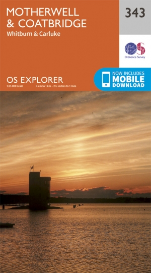 Wandelkaart 343 Motherwell & Coatbridge- Glasgow - OSI